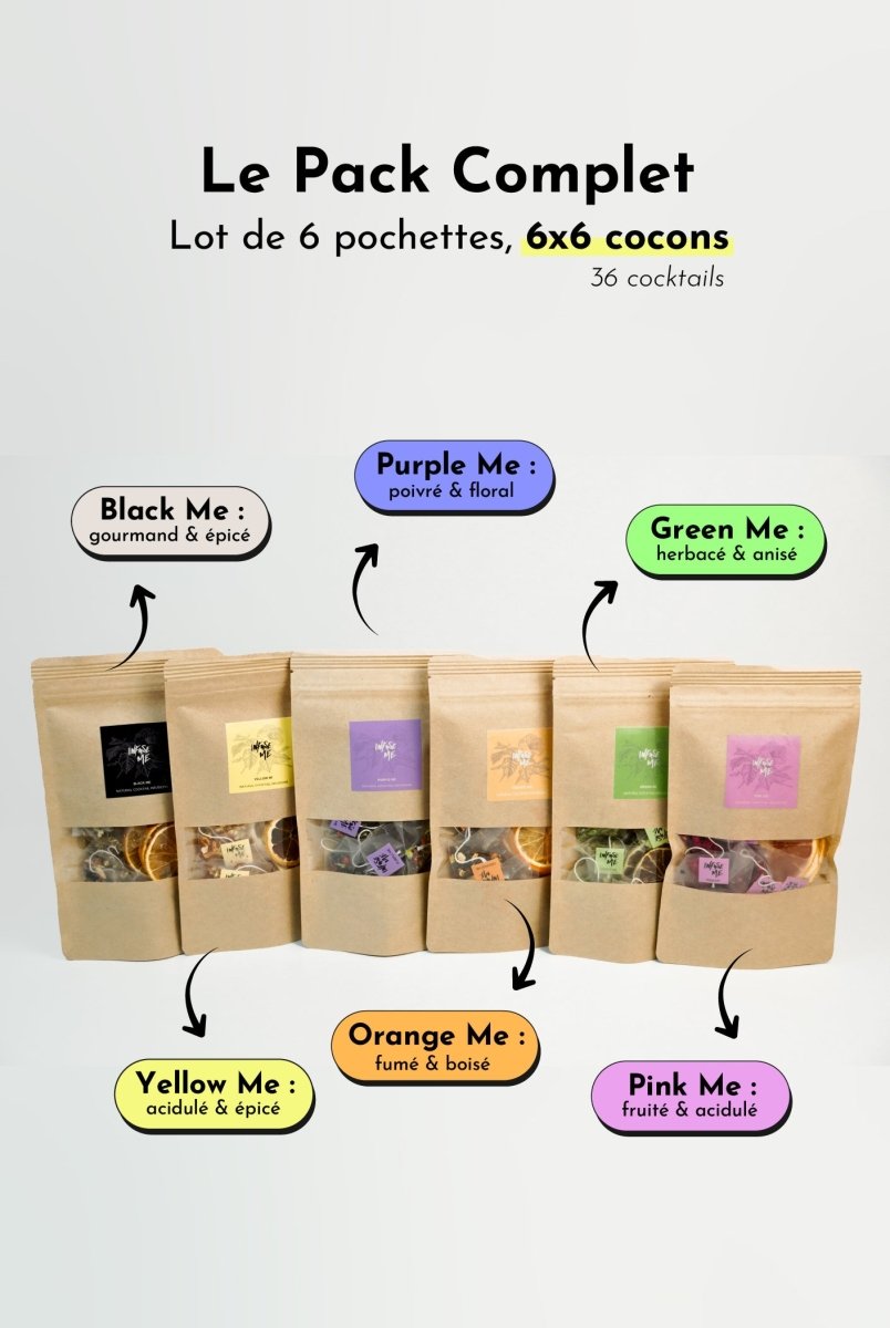 Pack 6 pochettes, les incontournables đž - Infuse Me